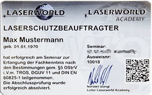 Laserschutzbeauftragter Ausweis